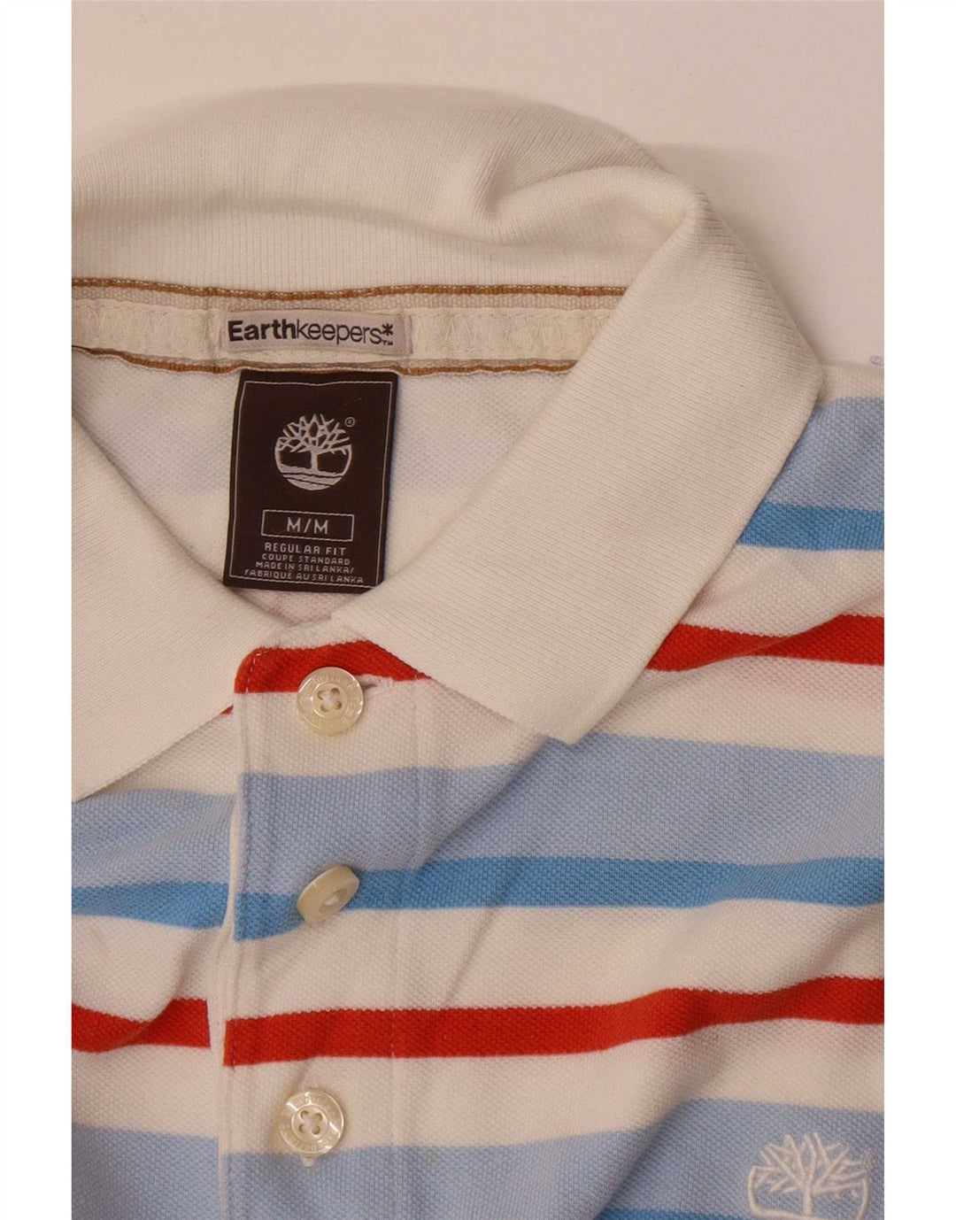 Camisa polo masculina Timberland Regular Fit média listrada multicolorida