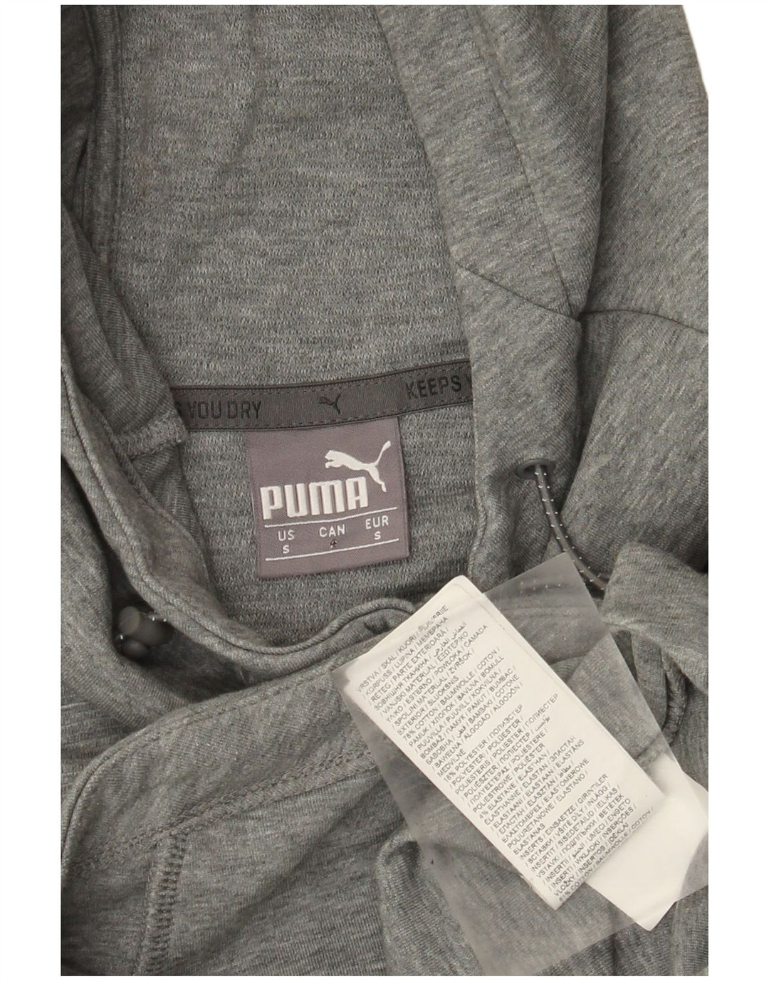 Puma masculino moletom com capuz pequeno cinza colorblock algodão