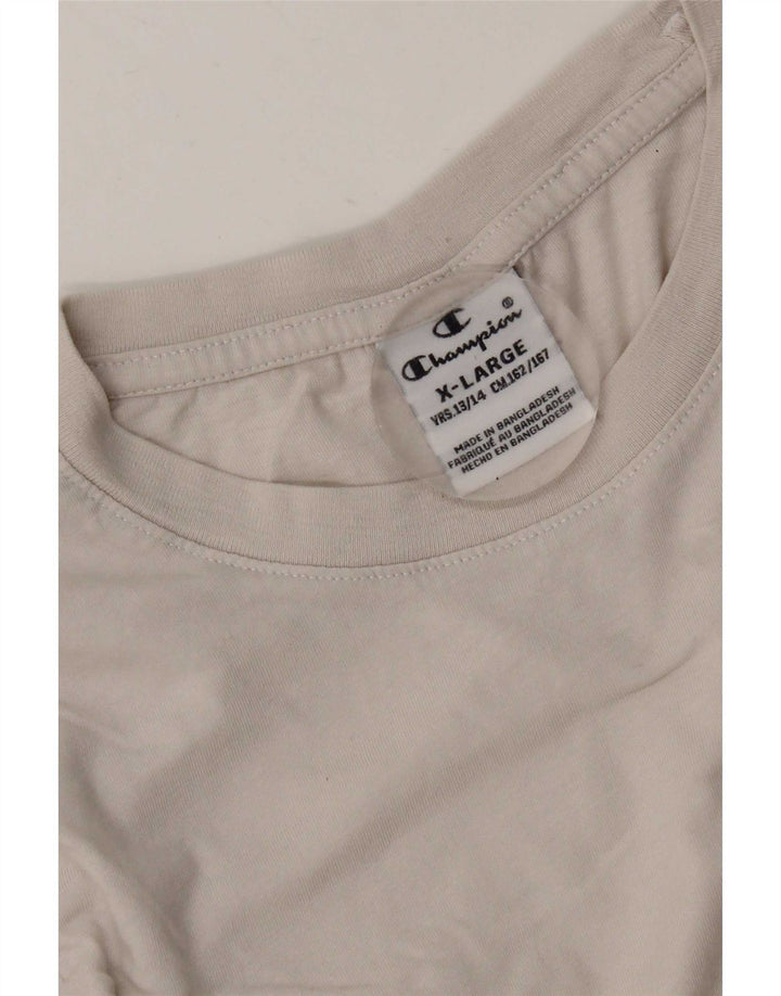 Champion Meninos Top Manga Comprida 13-14 Anos XL Branco