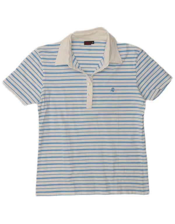 Camisa polo feminina Invicta UK 18 XL listrada azul