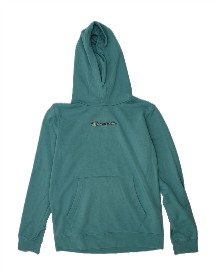 CHAMPION Boys Hoodie Jumper 13-14 Years XL Blue Cotton Vintage Champion and Second-Hand Champion from Messina Hembry 