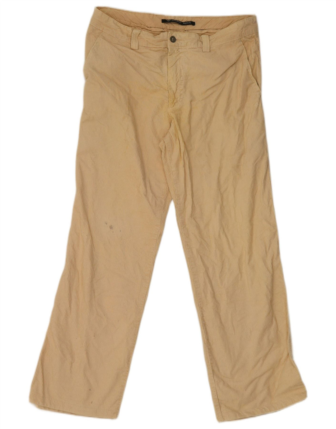 Calça masculina de veludo Dockers Regular Fit W34 L29 bege