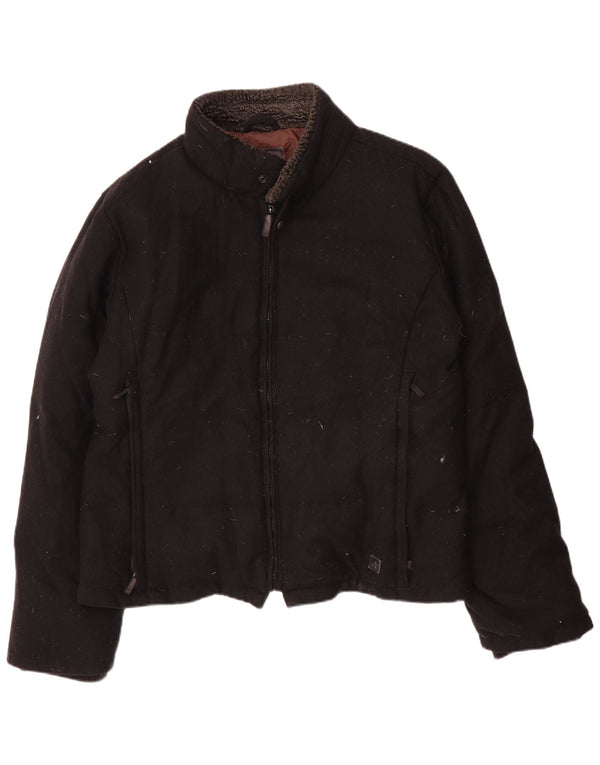 Jaqueta acolchoada masculina Calvin Klein IT 54 2XL lã preta