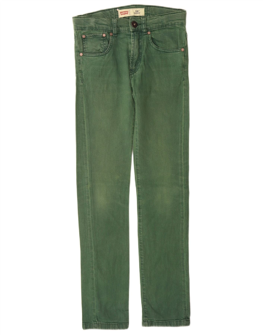 LEVI'S Boys 510 Skinny Jeans 11-12 Anos W24 L28 Algodão Verde