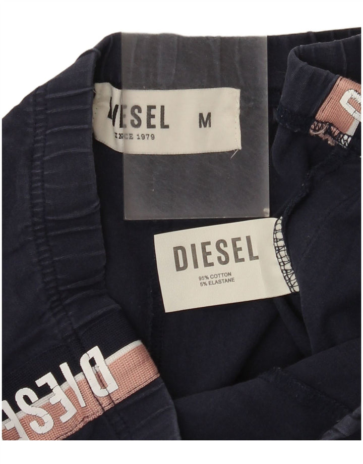 Leggings femininas Diesel com corte gráfico Reino Unido 12 bloco colorido azul marinho médio