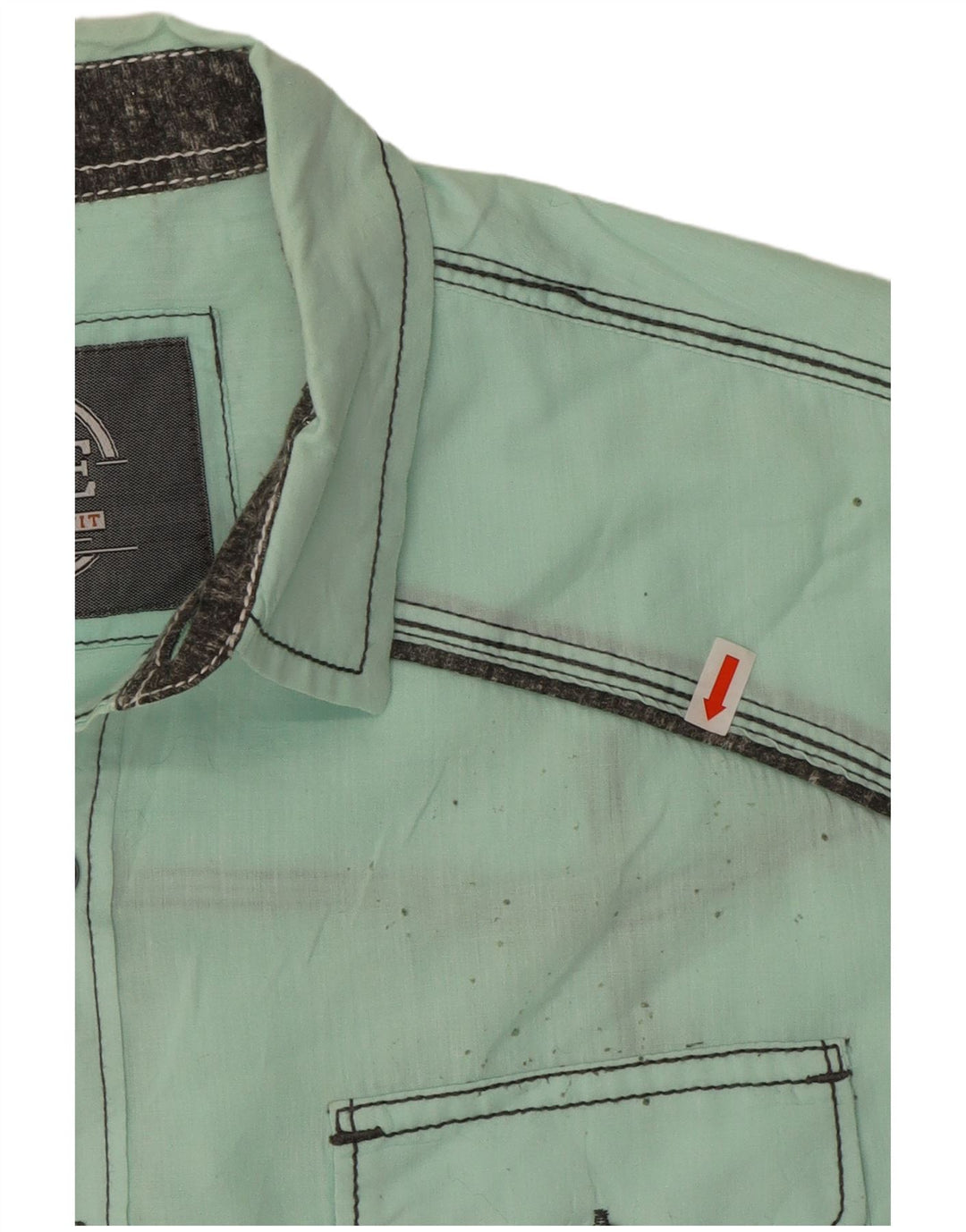 BKE Camisa masculina de ajuste padrão grande algodão verde