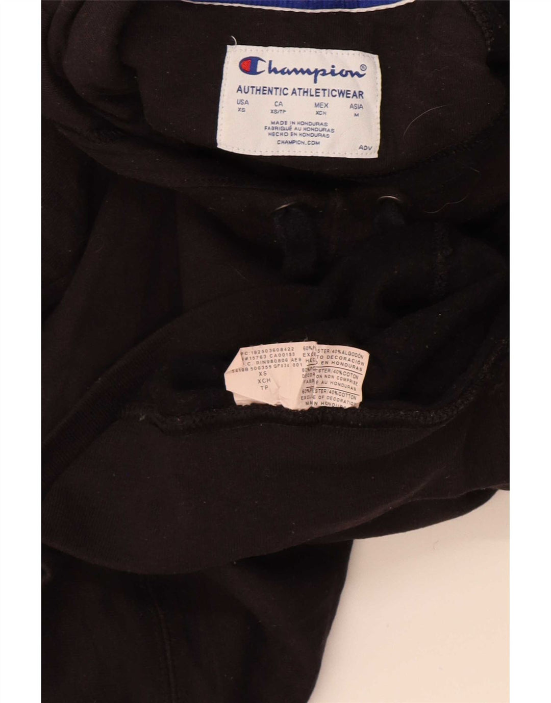Jumper com capuz gráfico masculino Champion XS preto poliéster