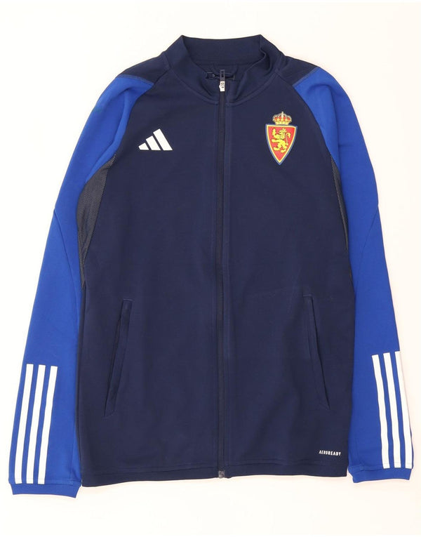 Adidas Mens Aeroready Tracksuit Top Jacket pequeno azul marinho Colourblock