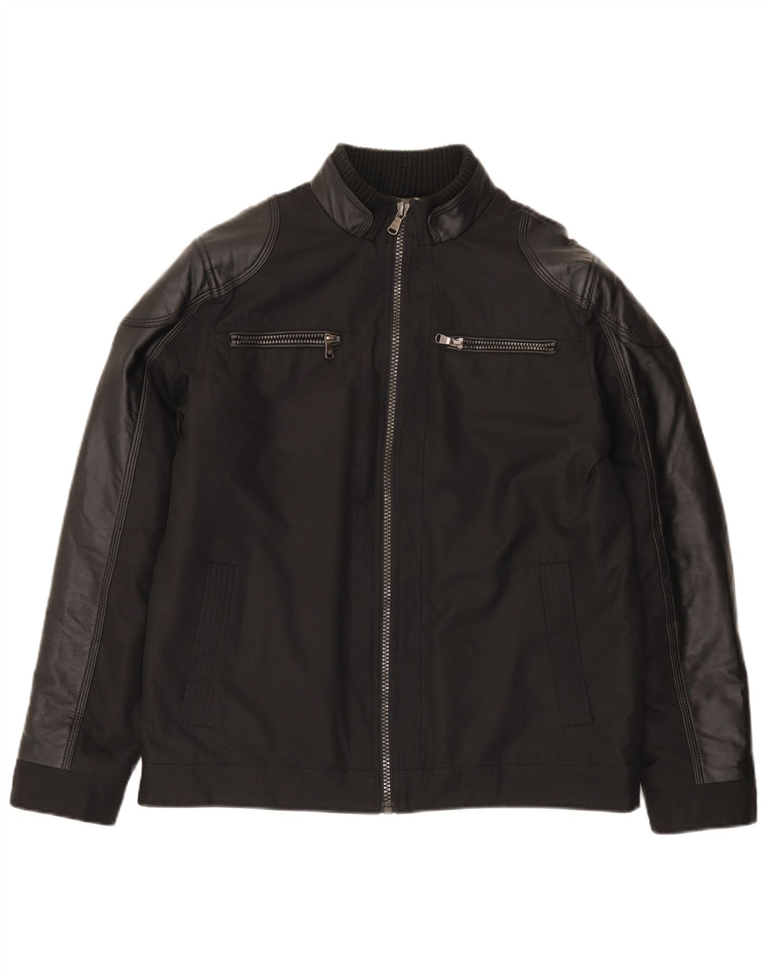 Jaqueta corta-vento masculina Calvin Klein Bomber UK 38 médio preto moderno