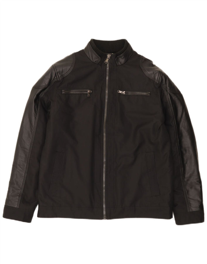Jaqueta corta-vento masculina Calvin Klein Bomber UK 38 médio preto moderno