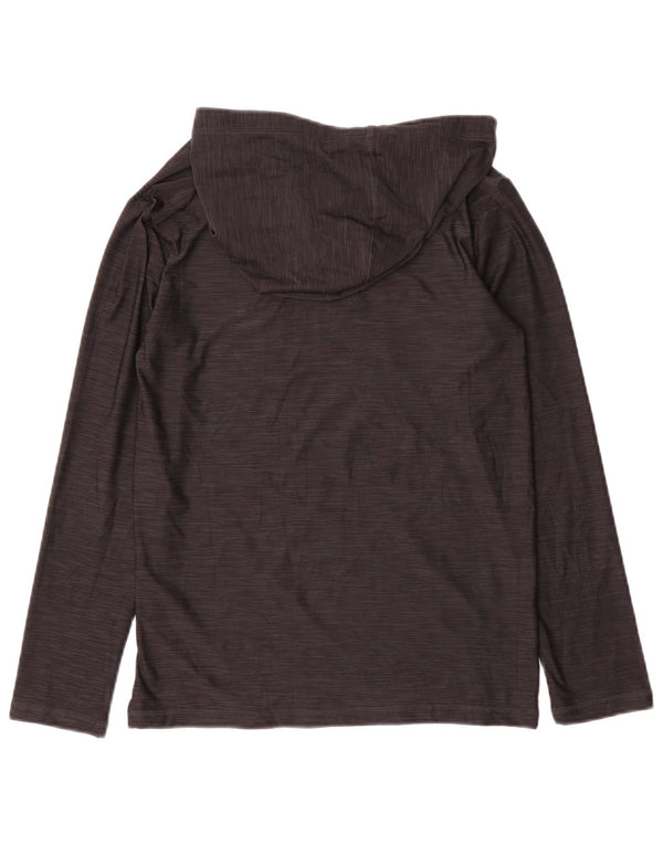 Puma Boys Hooded Graphic Top manga comprida 10-11 anos cinza médio manchado