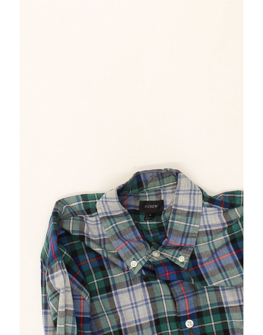 J. CREW Mens Shirt Medium Green Check Cotton Vintage J. Crew and Second-Hand J. Crew from Messina Hembry 