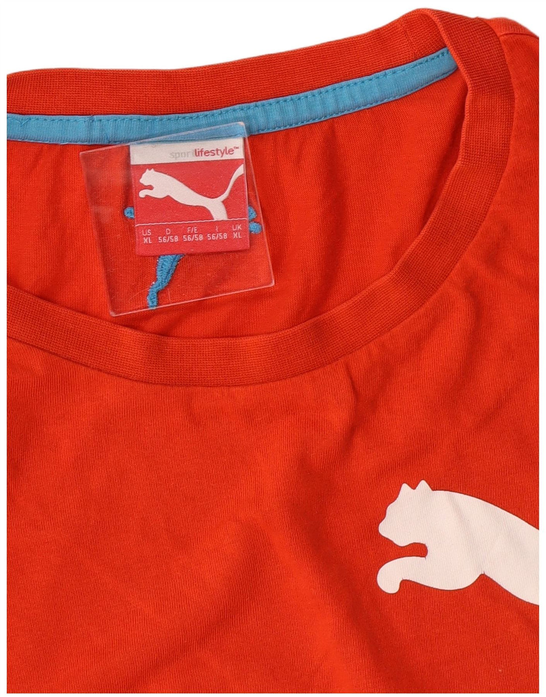 Camiseta masculina gráfica PUMA Top XL algodão laranja