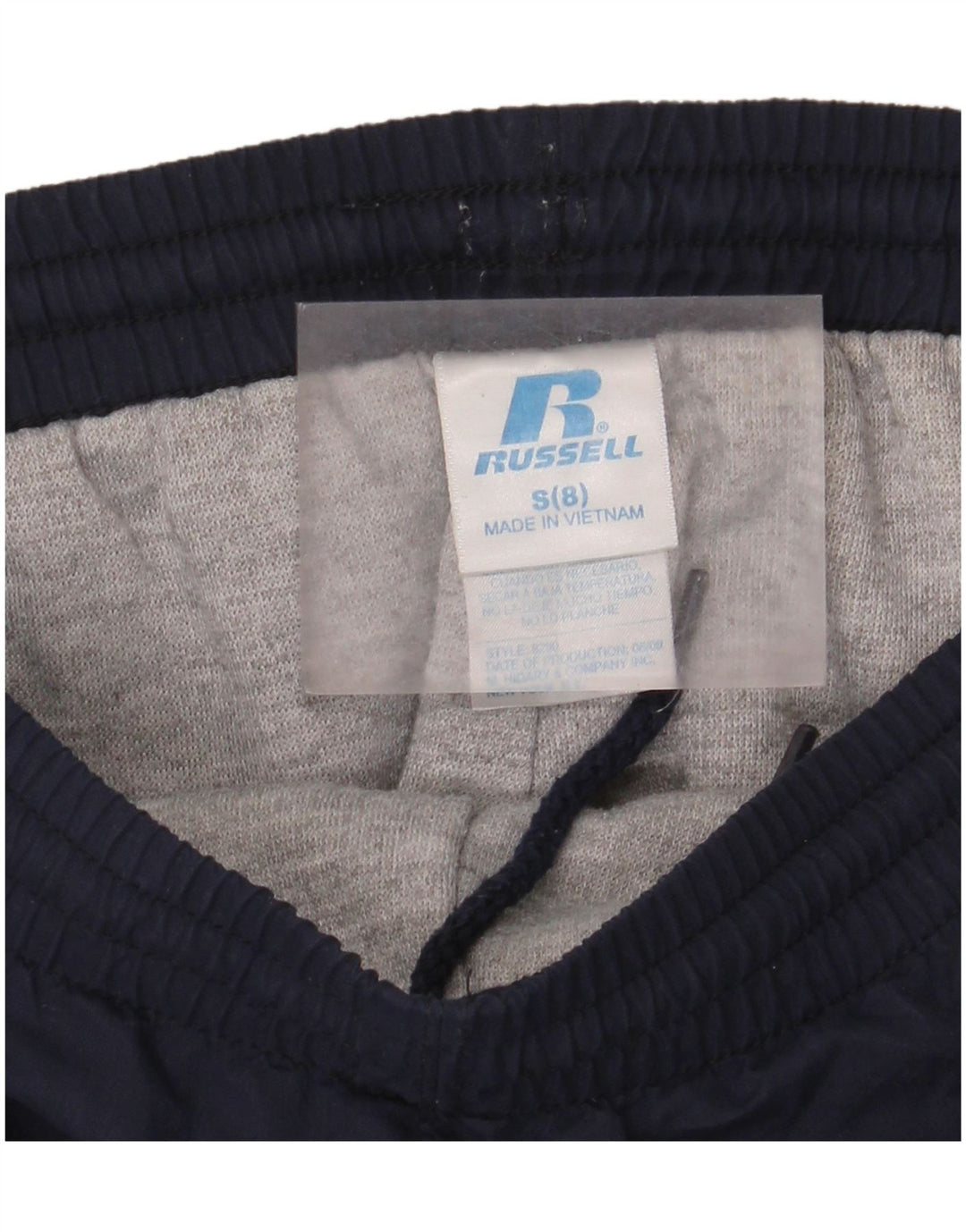 Calça corta-vento Russell Athletic Boys 7-8 anos pequena azul marinho