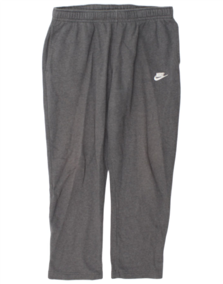 Calça de treino masculina Nike XL cinza manchada de algodão