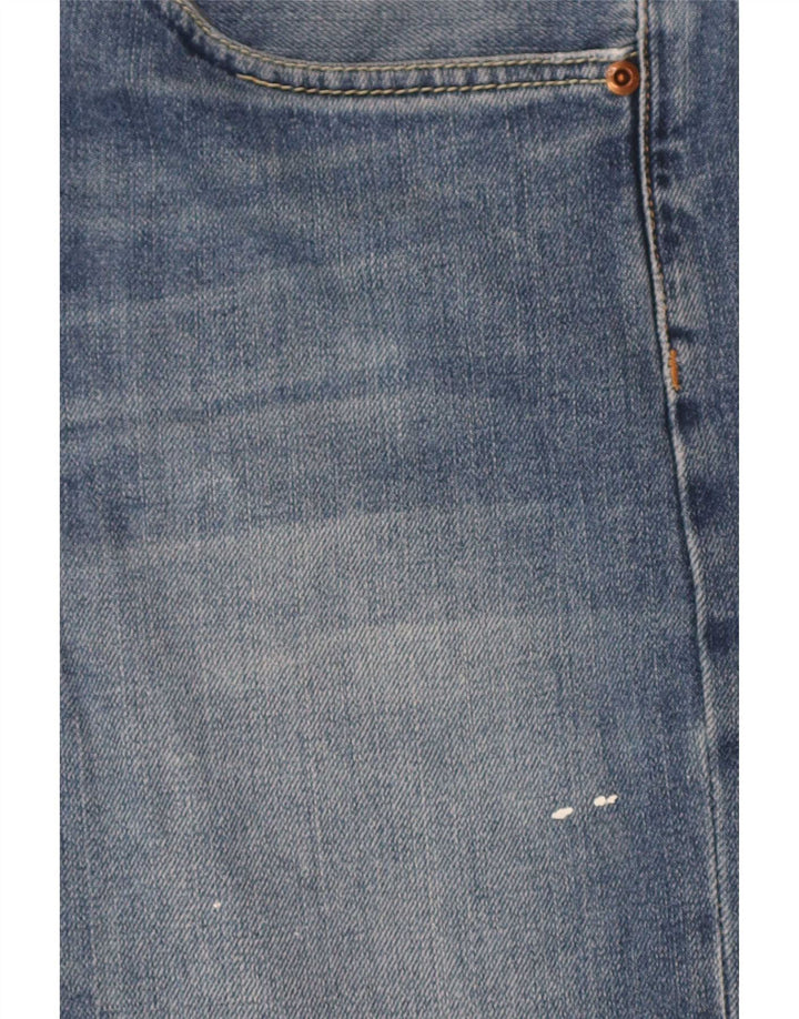 Zara Mens Straight Jeans EU 44 Grande W34 L29 Azul