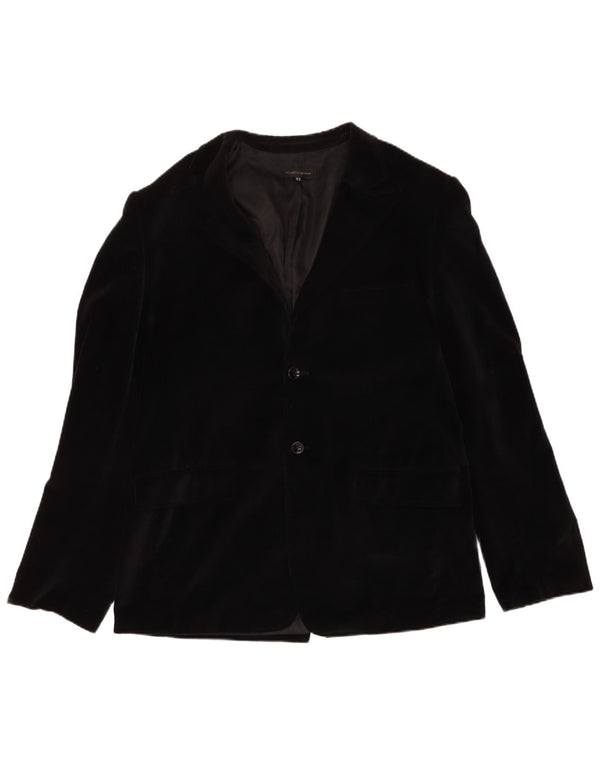 Calliope Mens 2 Button Velvet Blazer Jacket IT 52 XL Black Cotton