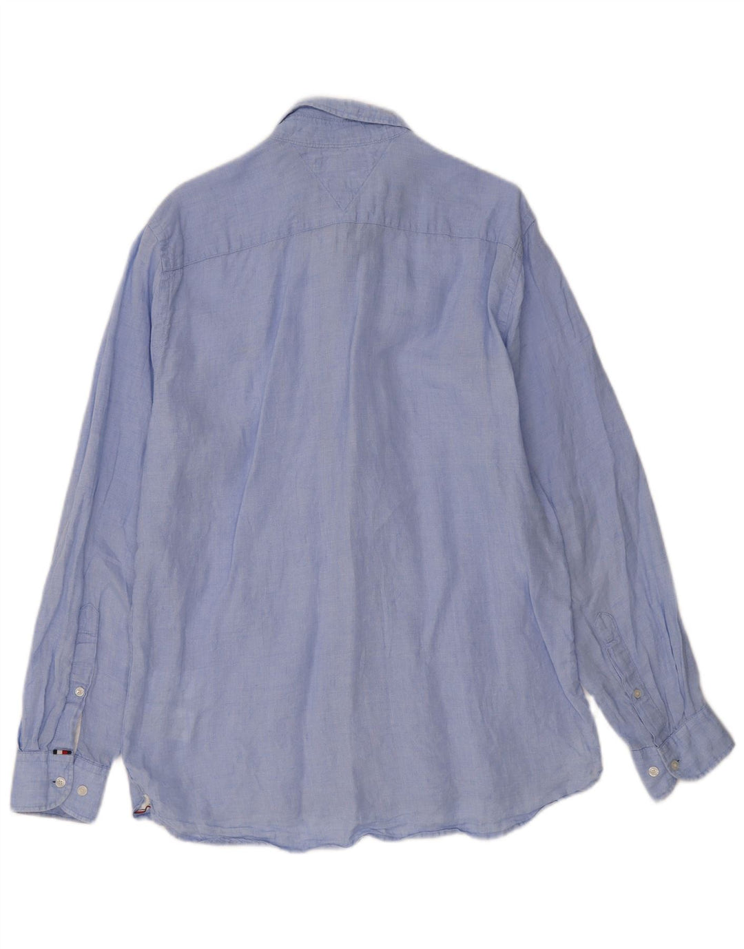 Camisa masculina TOMMY HILFIGER regular fit grande linho azul