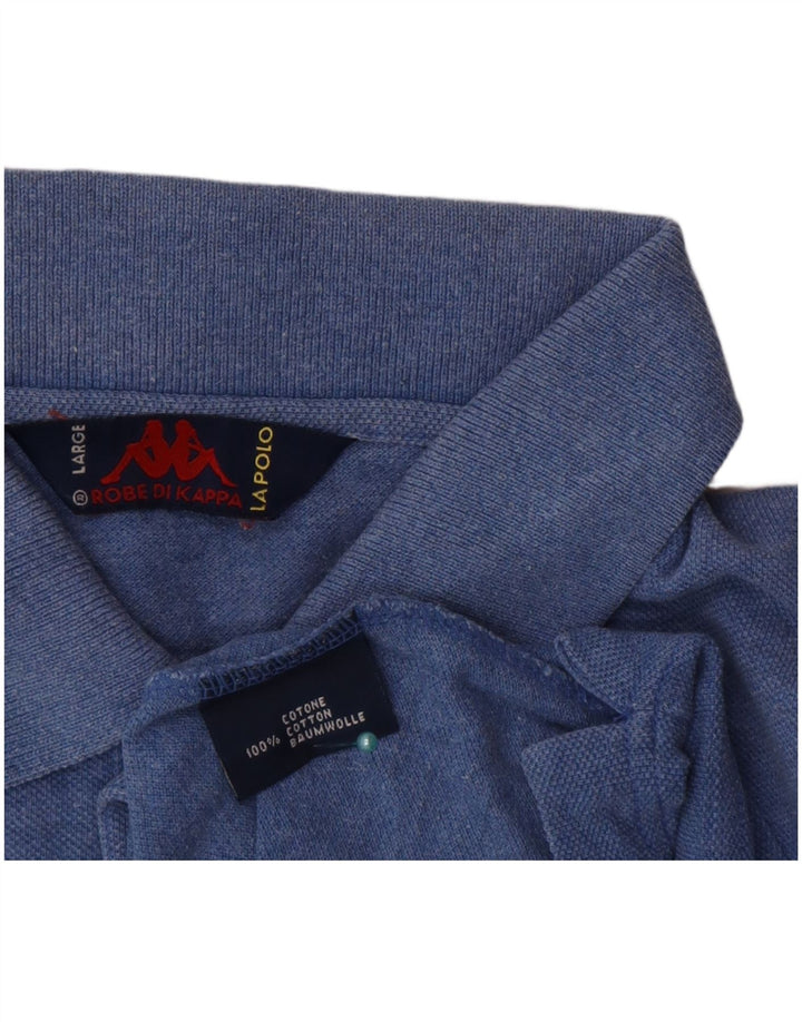 Camisa polo masculina Kappa grande algodão azul