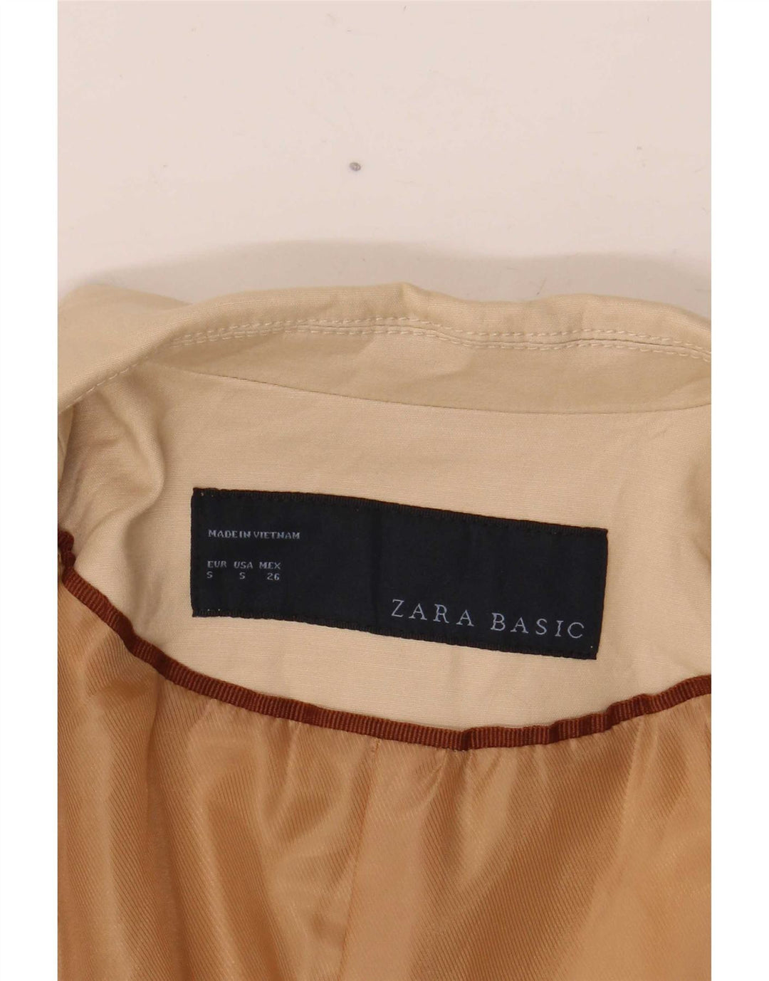 Jaqueta blazer feminina Zara com 2 botões Reino Unido 10 pequena bege