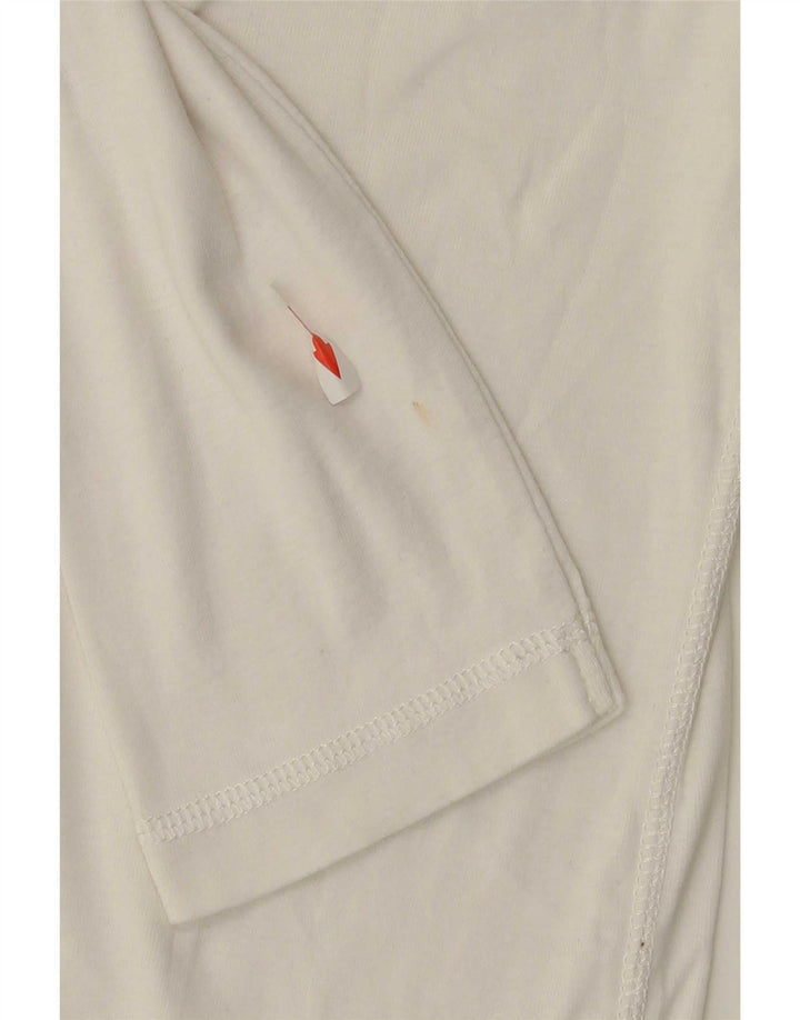 Tommy Hilfiger Mens Slim Fit Top Manga Longa Médio Algodão Branco