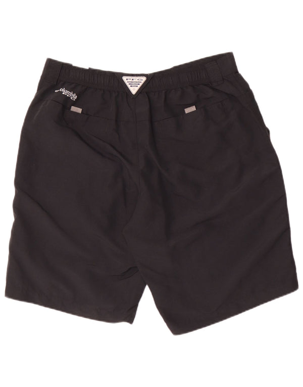 Columbia Mens Omni-Shade Cargo Shorts W34 Grande Poliéster Preto