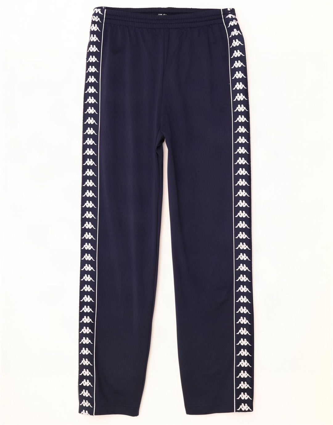 Calça de treino masculina Kappa gráfica grande poliéster azul marinho
