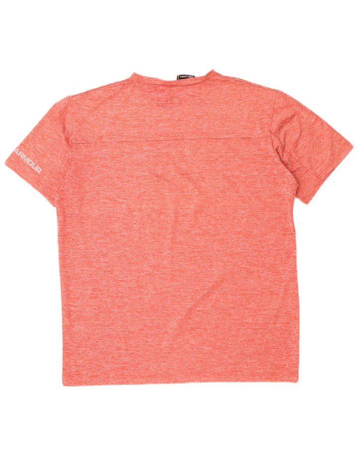 Camiseta masculina Under Armour grande vermelha manchada