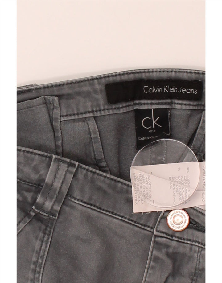 CALVIN KLEIN Womens Skinny Cargo Trousers W30 L30 Grey Cotton Vintage Calvin Klein and Second-Hand Calvin Klein from Messina Hembry 