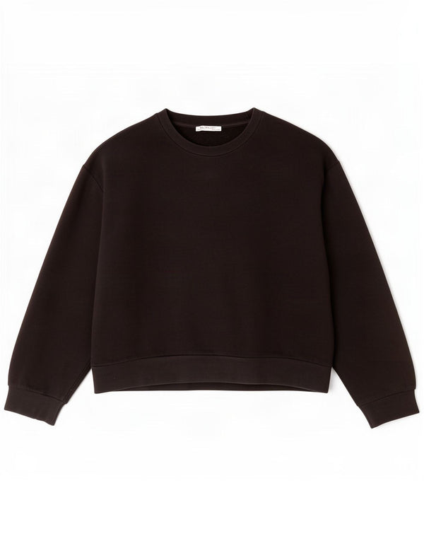 Zara moletom feminino jumper UK 14 grande preto