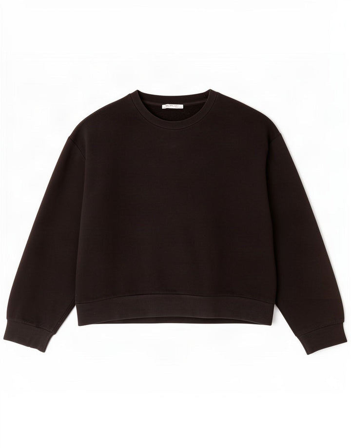 Zara moletom feminino jumper UK 14 grande preto
