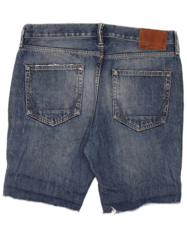 Shorts jeans All Saints feminino 607 W34 grande algodão azul