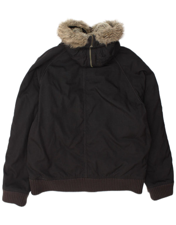 Jaqueta bomber masculina Woolrich acolchoada com capuz UK 42 XL preta