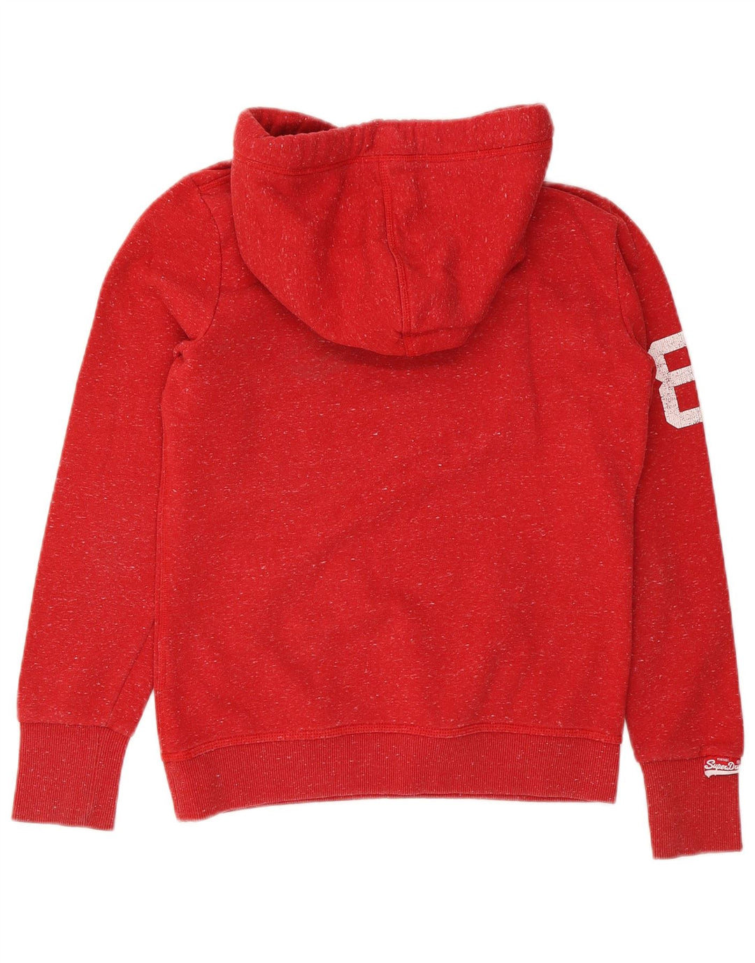 Superdry moletom com capuz masculino gráfico médio poliéster manchado vermelho
