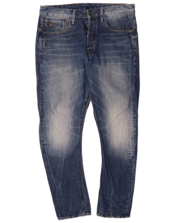 G-Star Mens Banana Slim Jeans W34 L30 Blue Cotton