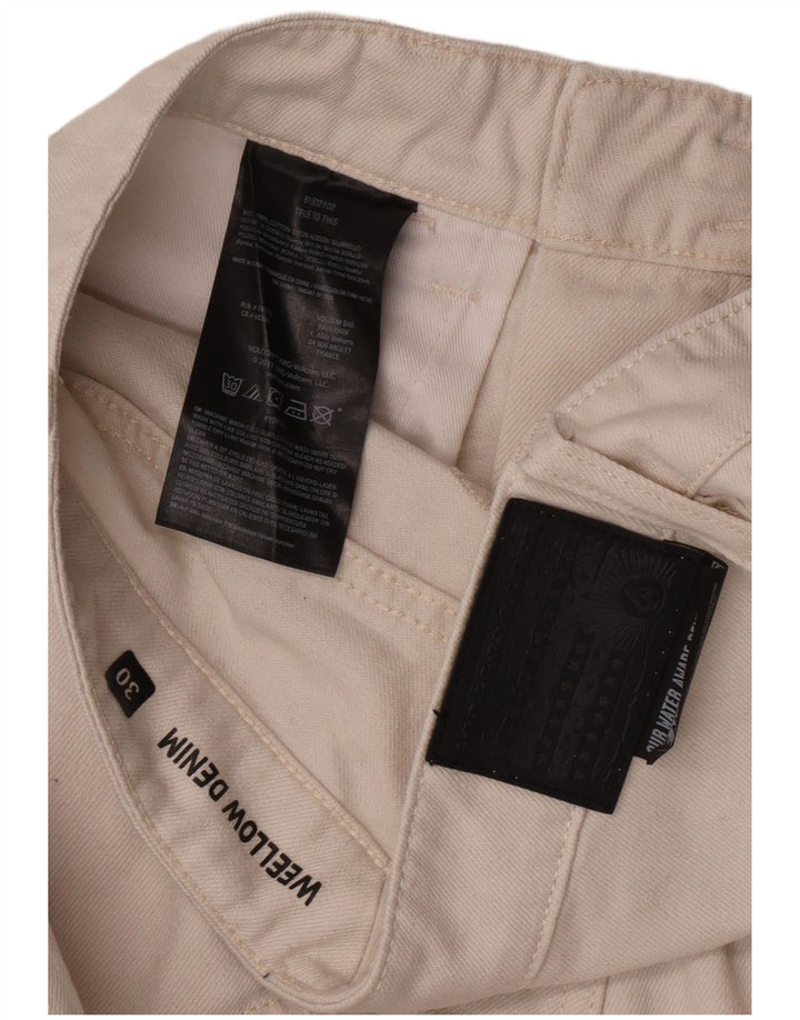 Calça jeans masculina Volcom W30 L25 algodão branco