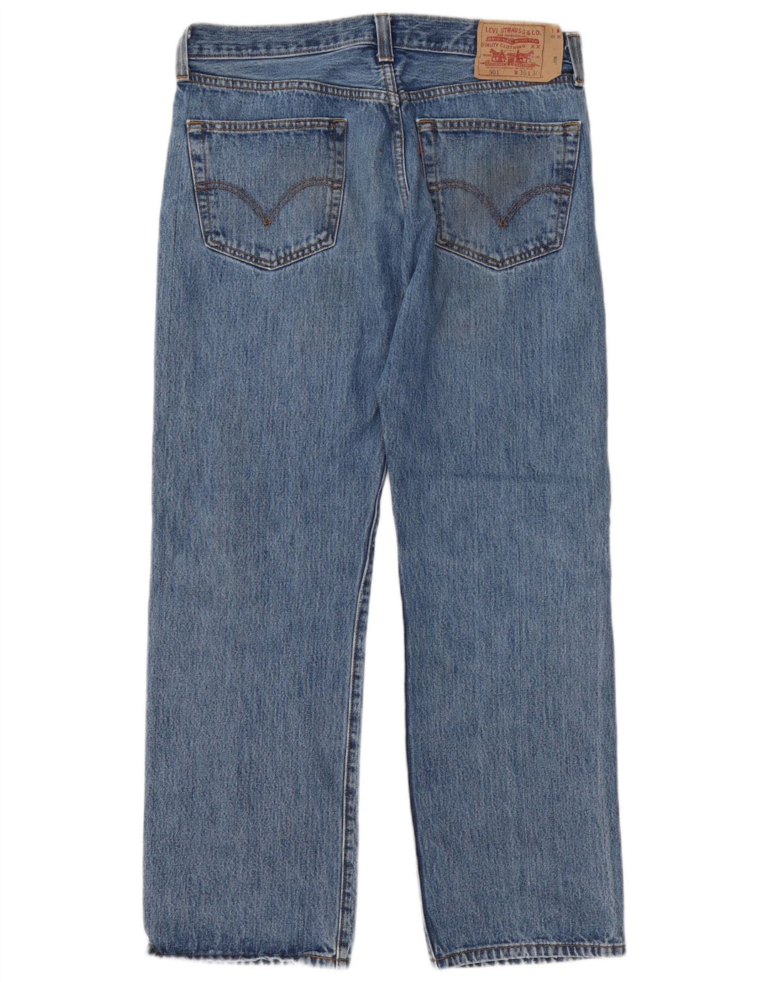 Levi's Masculino 501 Straight Jeans W36 L30 Azul Algodão
