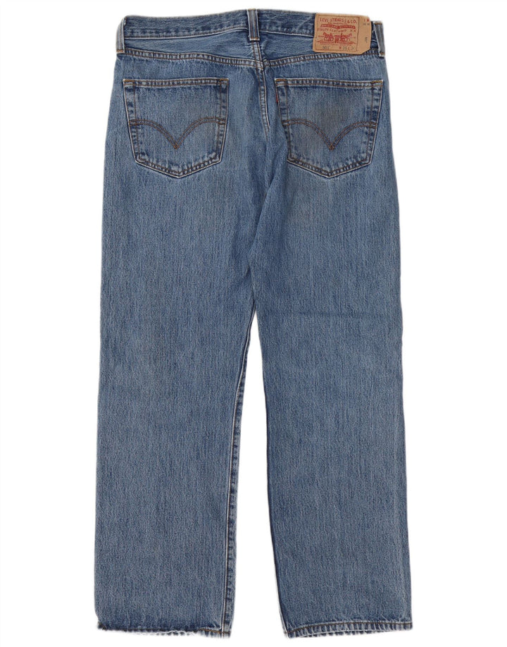 Levi's Masculino 501 Straight Jeans W36 L30 Azul Algodão