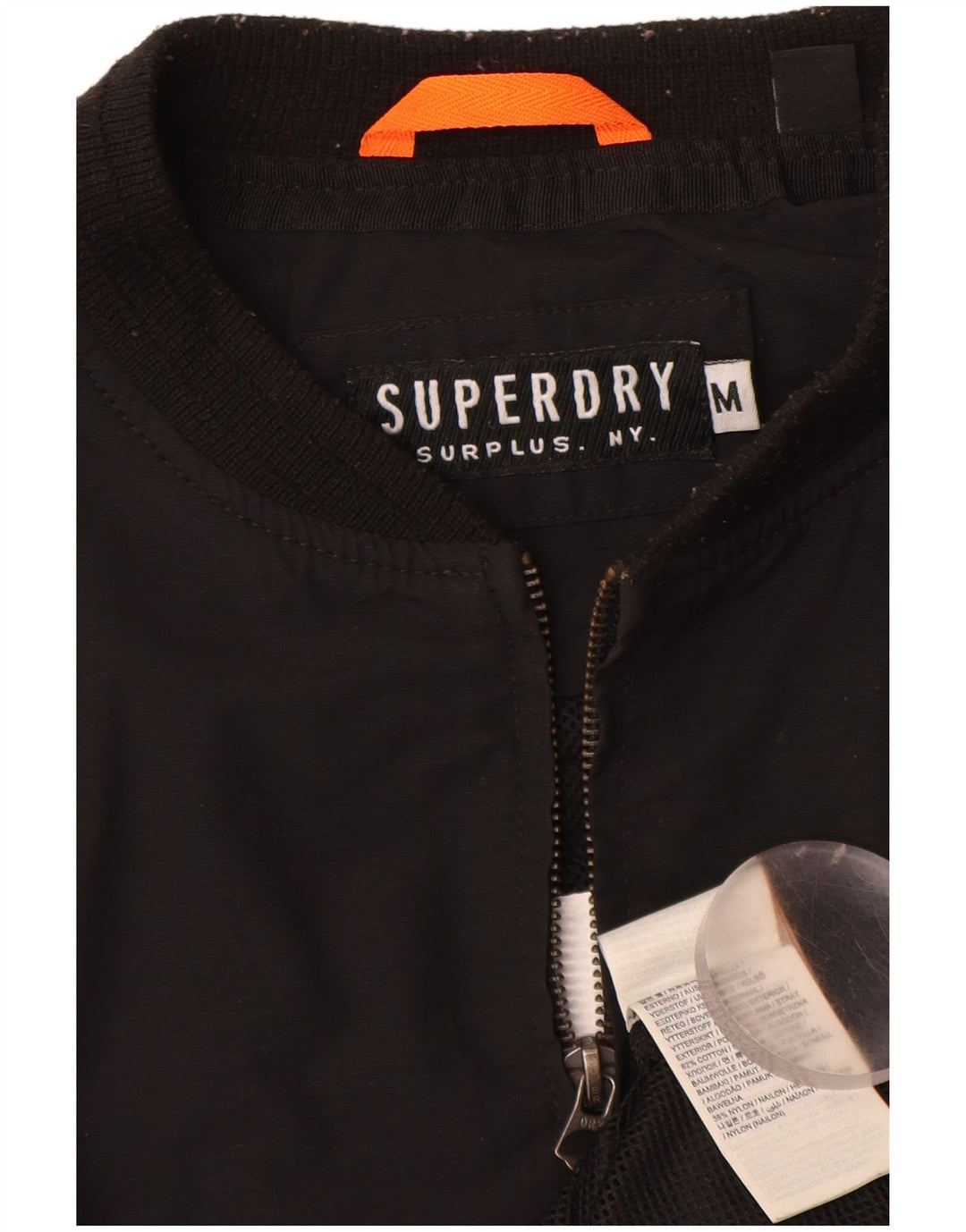 Jaqueta bomber masculina SUPERDRY UK 38 algodão preto médio