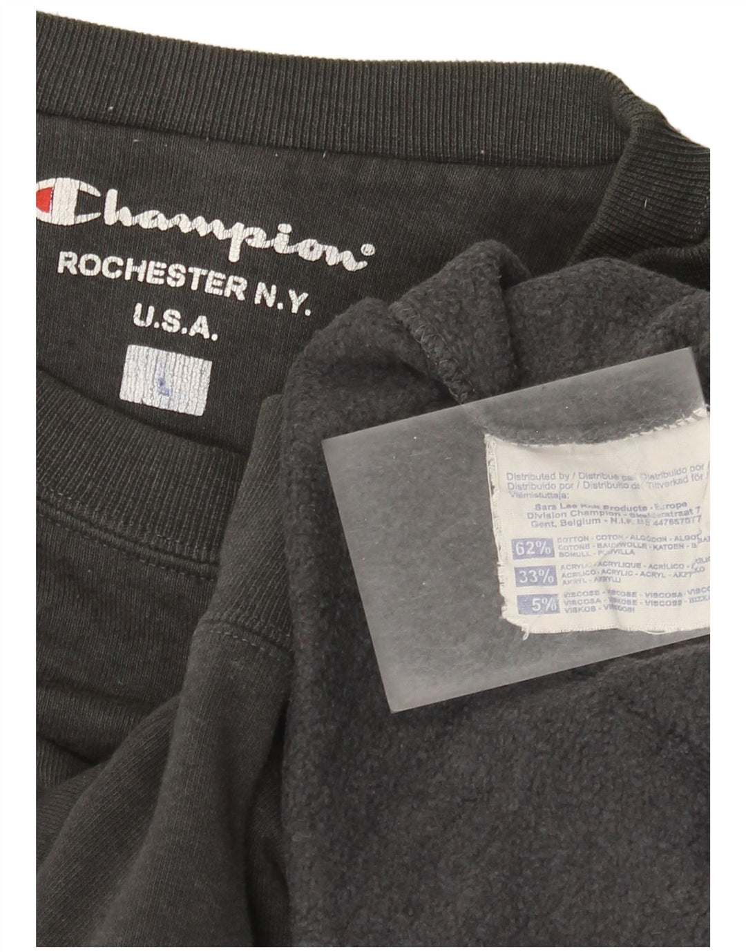 Champion moletom masculino jumper XL algodão cinza