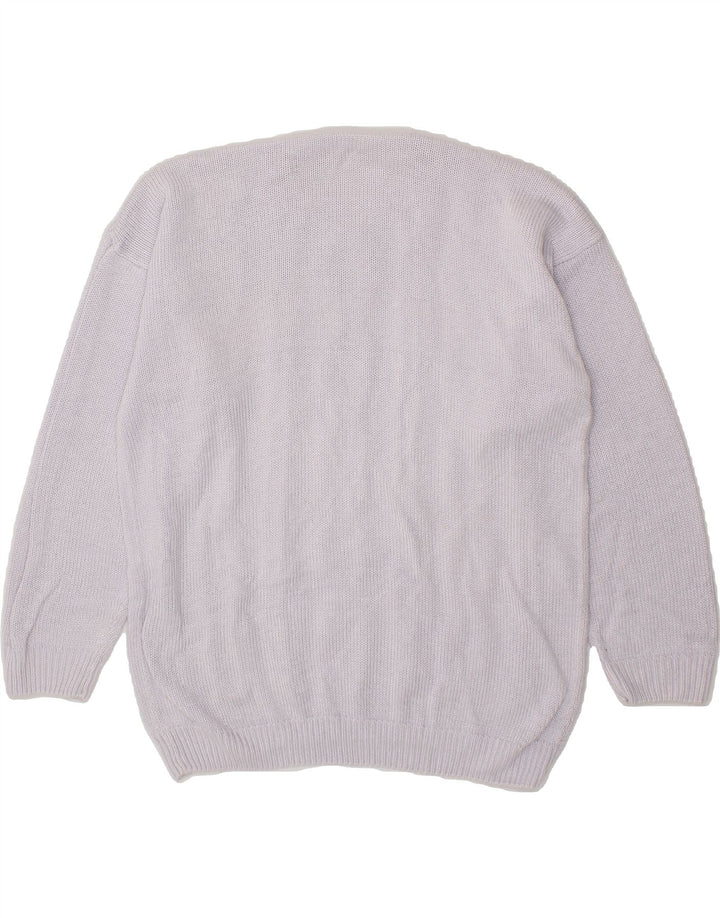 VINTAGE Womens Crew Neck Jumper Sweater EU 44 XL Purple Cotton Vintage Vintage and Second-Hand Vintage from Messina Hembry 