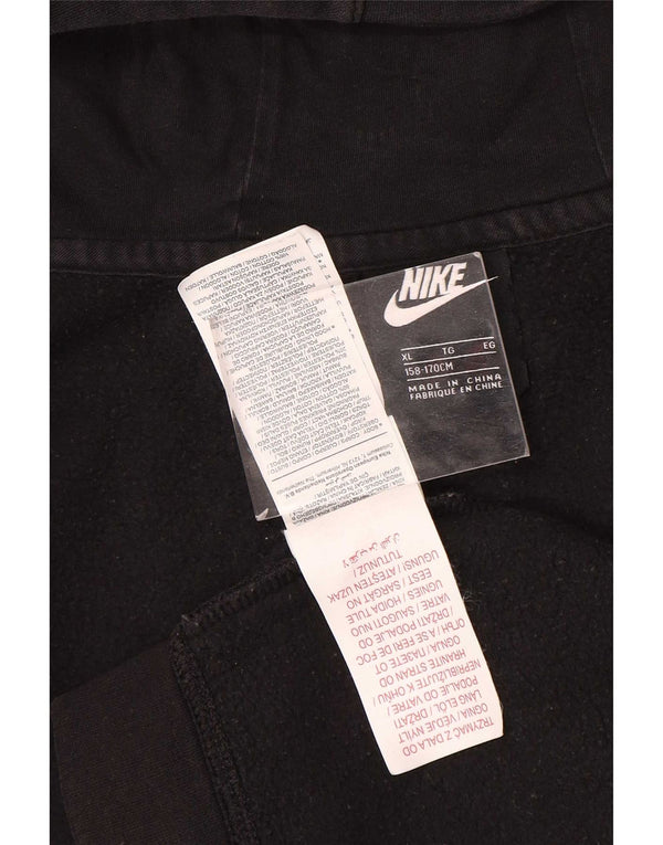 Suéter Nike Boys Zip com capuz 13-14 anos XL preto algodão