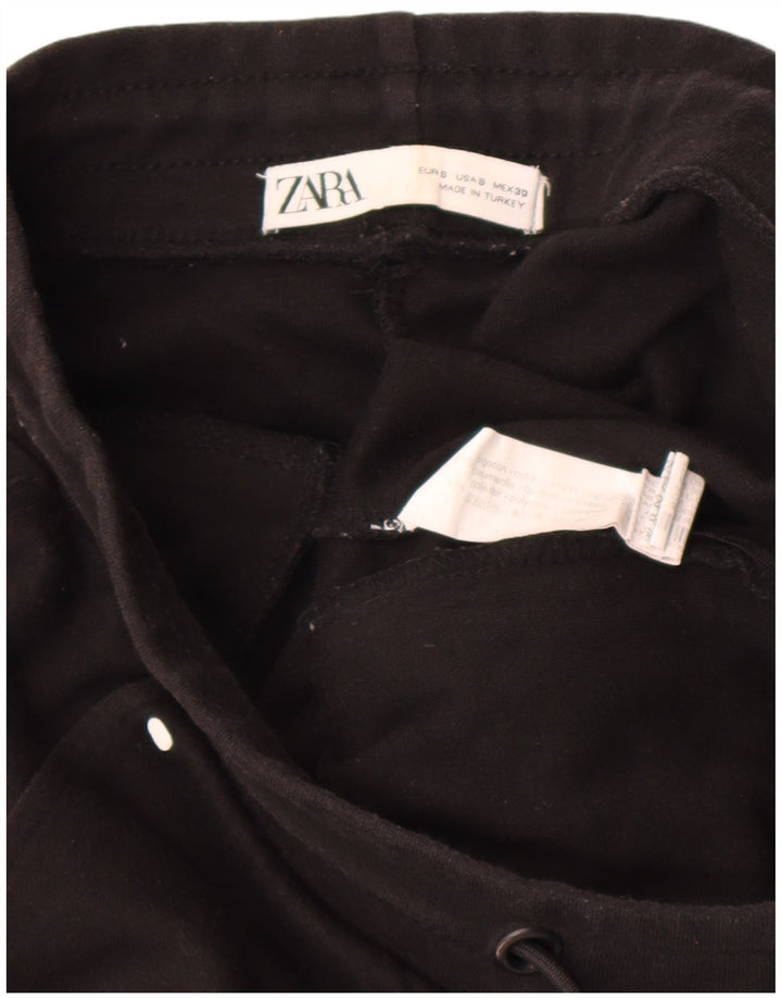 Calça de treino masculina Zara pequena de algodão preto