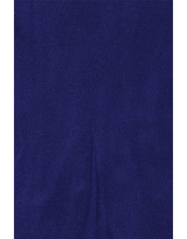 Suéter feminino Marks & Spencer com gola canoa Reino Unido 14 acrílico azul médio