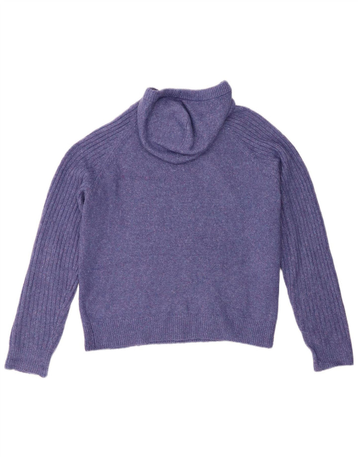 Suéter feminino Marks & Spencer com capuz grande e grande Reino Unido 14 médio roxo