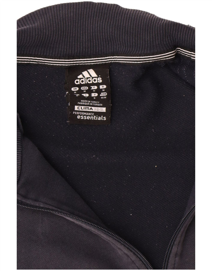 Adidas Mens Clima 365 Tracksuit Top Jacket Médio Azul Marinho Algodão