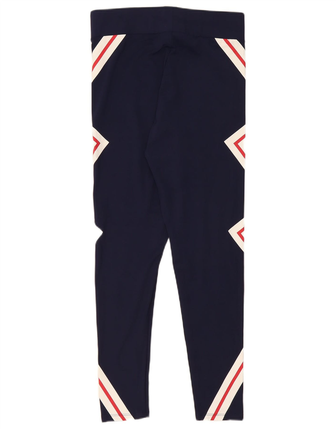 Fila Leggings Gráfico Feminino UK 14 Grande Poliéster Geométrico Azul Marinho
