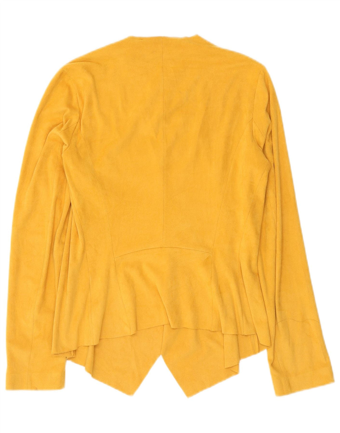 Zara Womens Oversized Open Blazer Jacket Reino Unido 6 XS Amarelo Poliéster