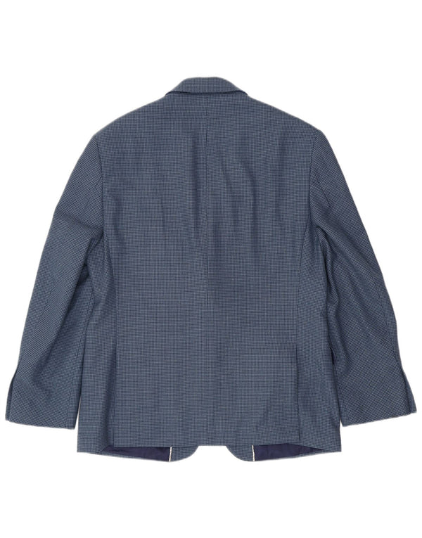 Jaqueta blazer masculina de 2 botões MARKS & SPENCER Reino Unido 42 grande azul houndstooth