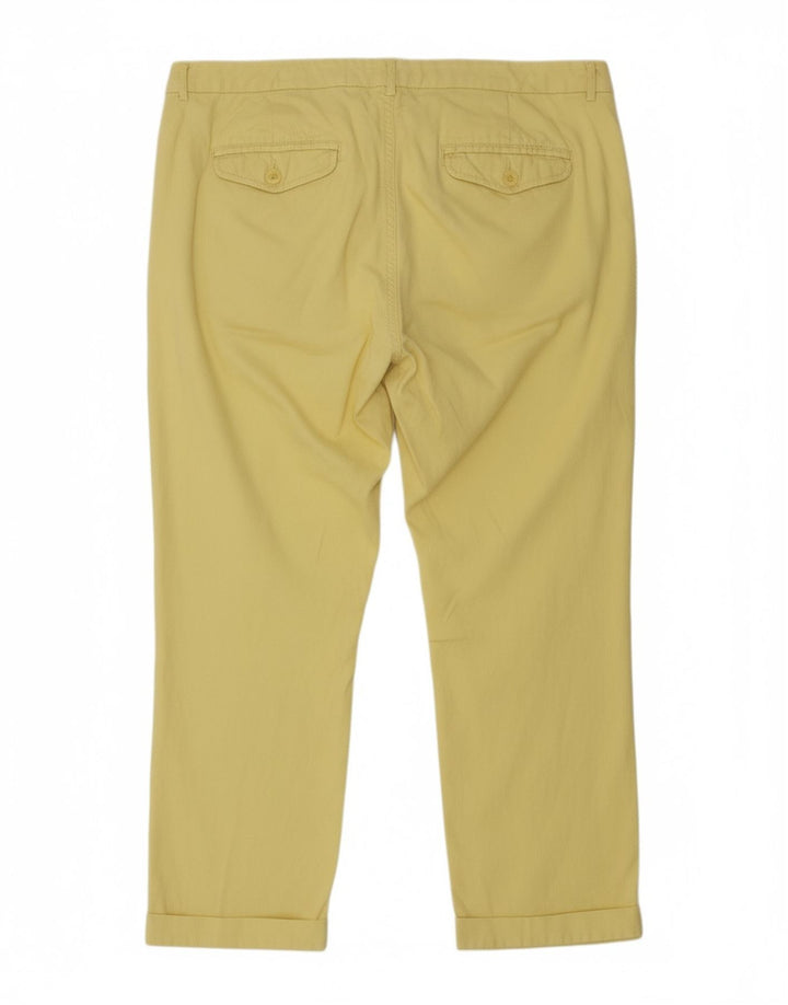 Calça feminina cortada reta BENETTON W34 L24 amarela